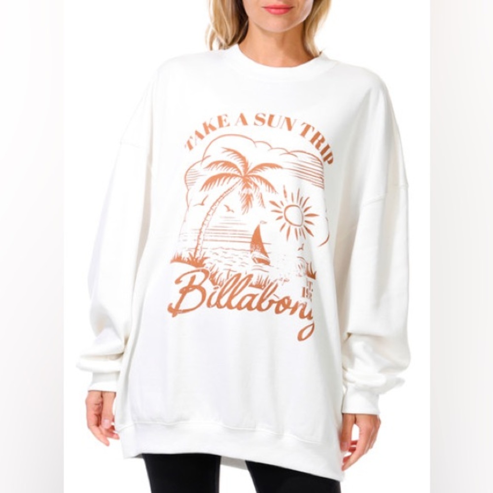 NWT Billabong Take A Sun Trip Crewneck